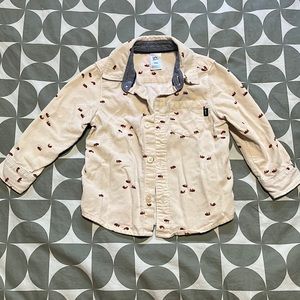 Beige corduroy w/buffalo pattern 18M